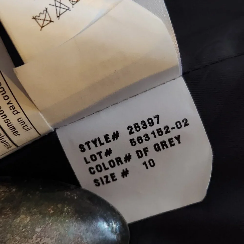 LAUREN Ralph Lauren Reefer Wool Blend Coat Charcoal Gray Grey Womens Size 10 - Picture 10 of 10